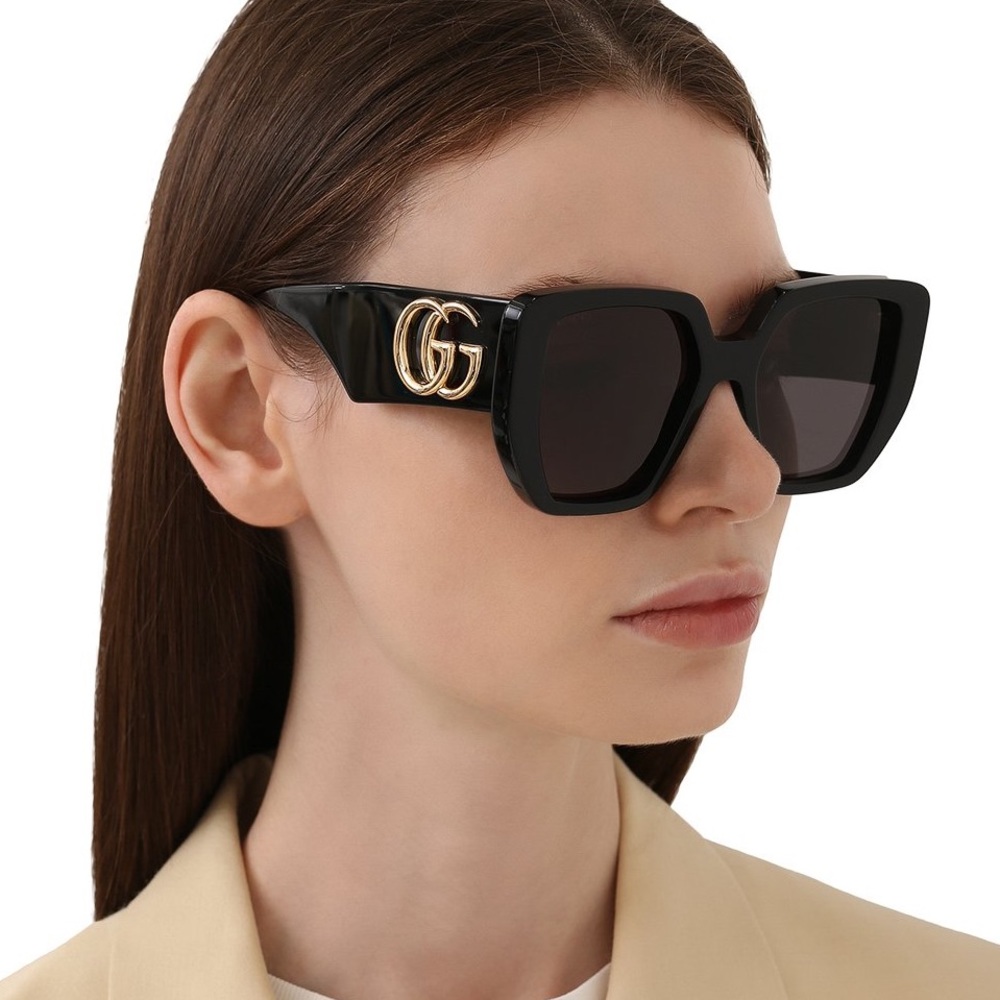 NEW GUCCI GG0956S 003 BLACK SUNGLASSES GUCCI WOMEN’S EYEWEAR GG 0956S BLACK